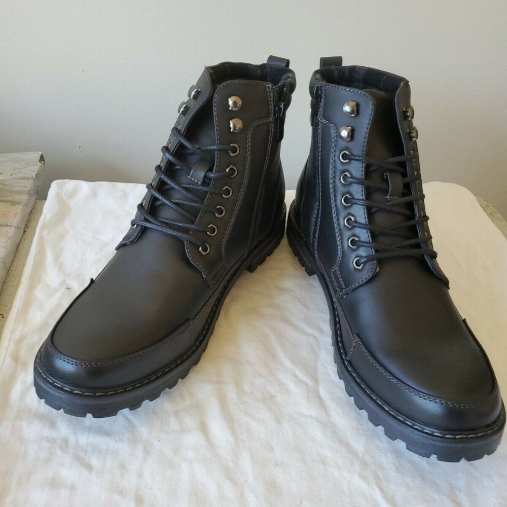 Bruno Marc Men's Motorcycle Combat Oxford Boots